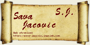 Sava Jačović vizit kartica